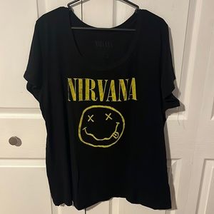 Torrid Nirvana Scoop Neck Tee Sz 3